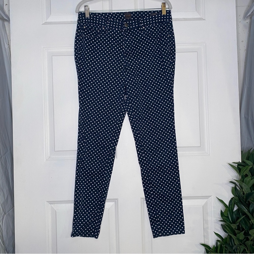 JAG Skinny Polka Dot Navy Blue & White Jeans Fits Size 8-12?